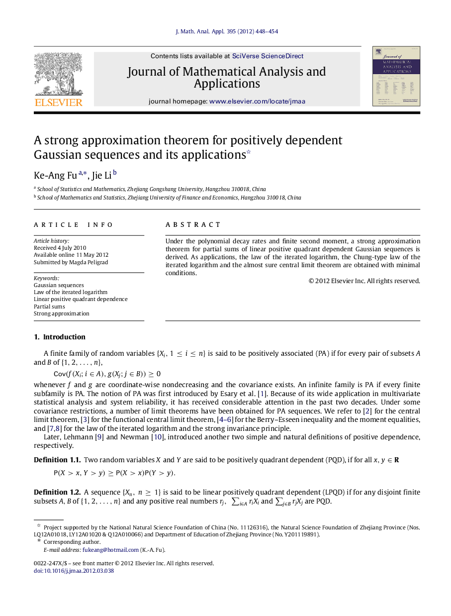 A strong approximation theorem for positively dependent Gaussian sequences and its applications 