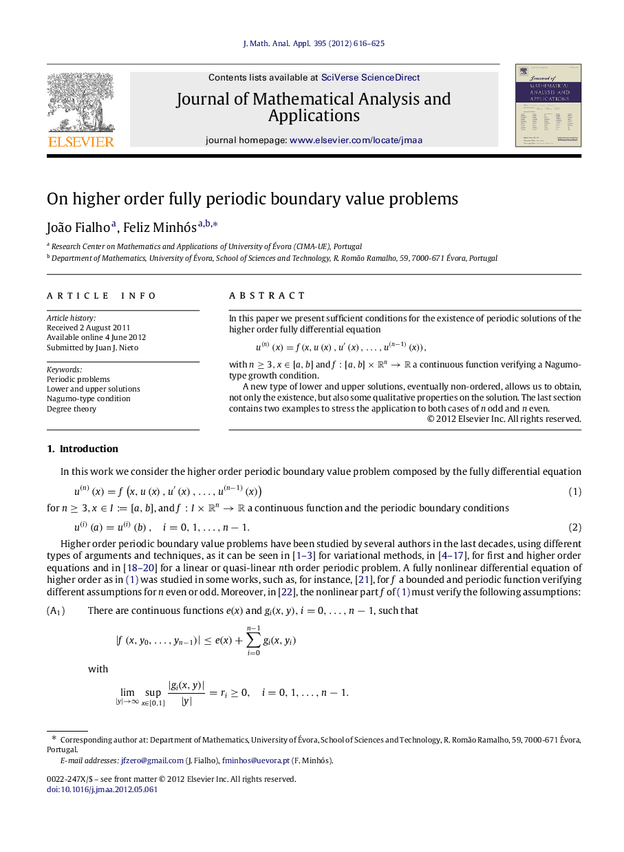 On higher order fully periodic boundary value problems