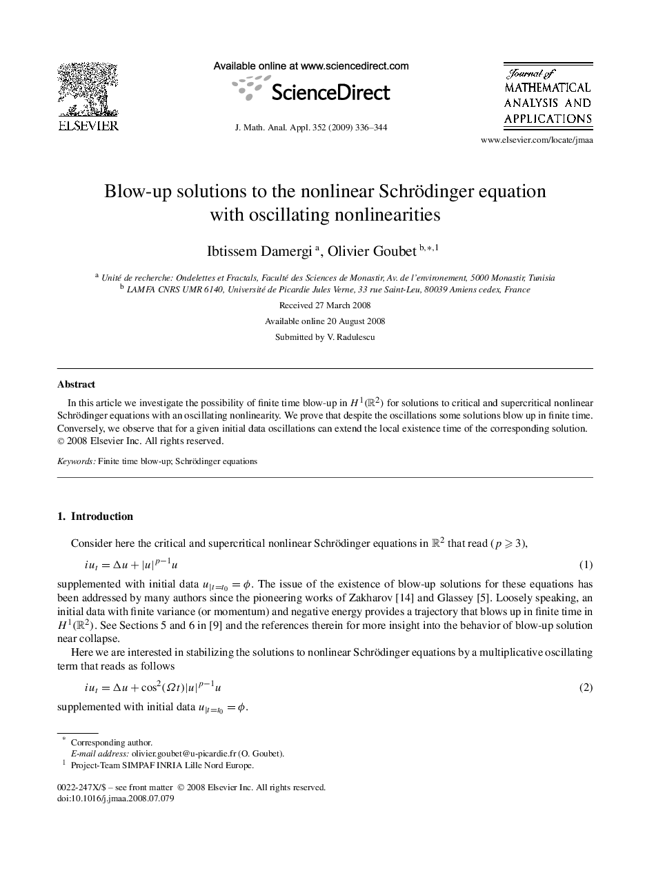 Blow-up solutions to the nonlinear Schrödinger equation with oscillating nonlinearities