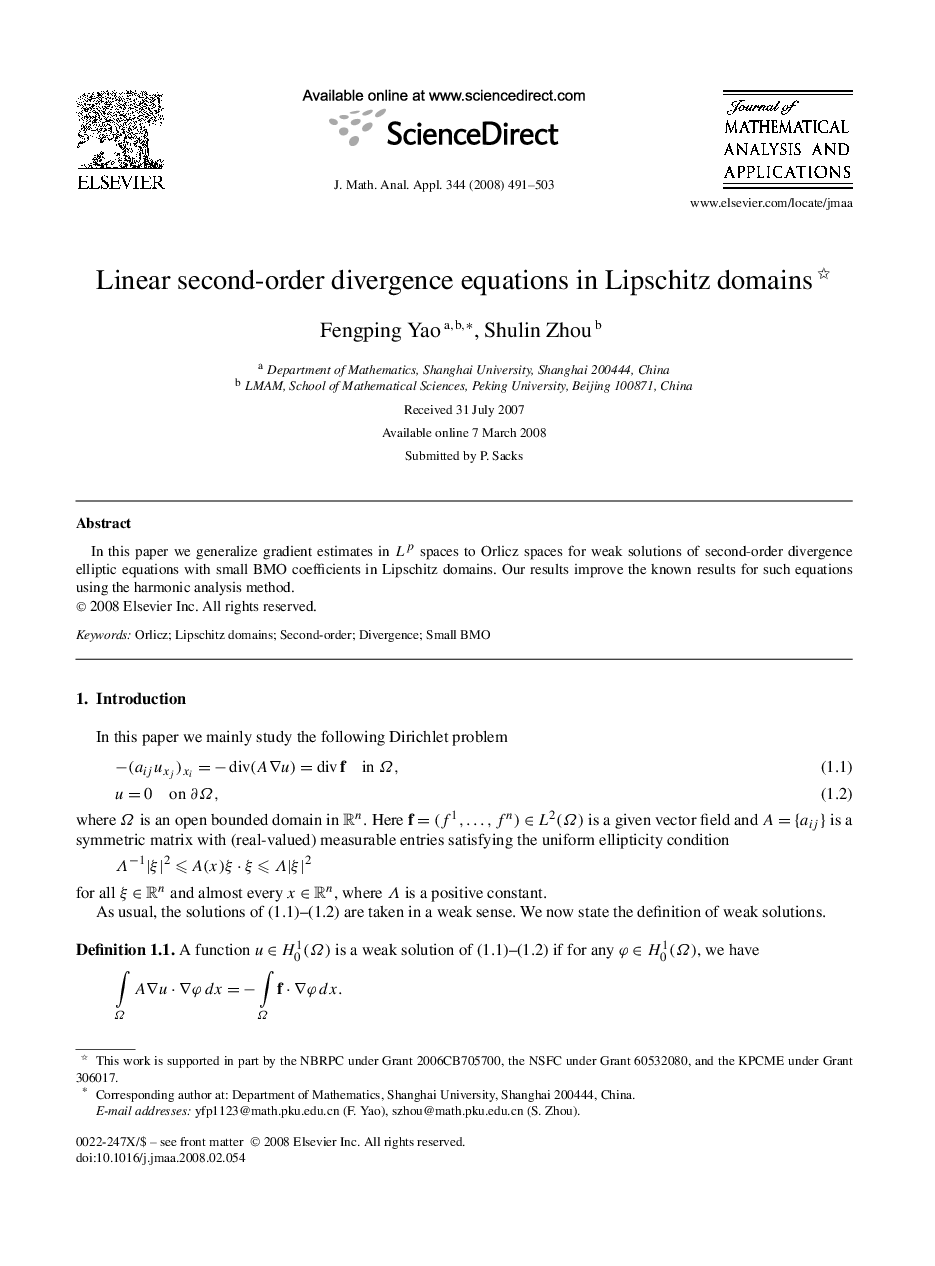 Linear second-order divergence equations in Lipschitz domains 