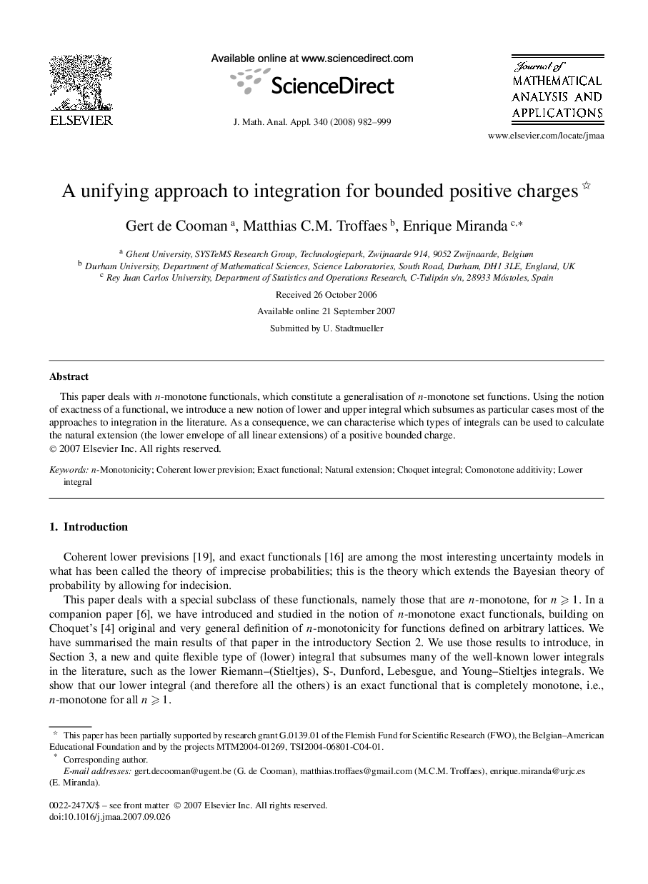 A unifying approach to integration for bounded positive charges 