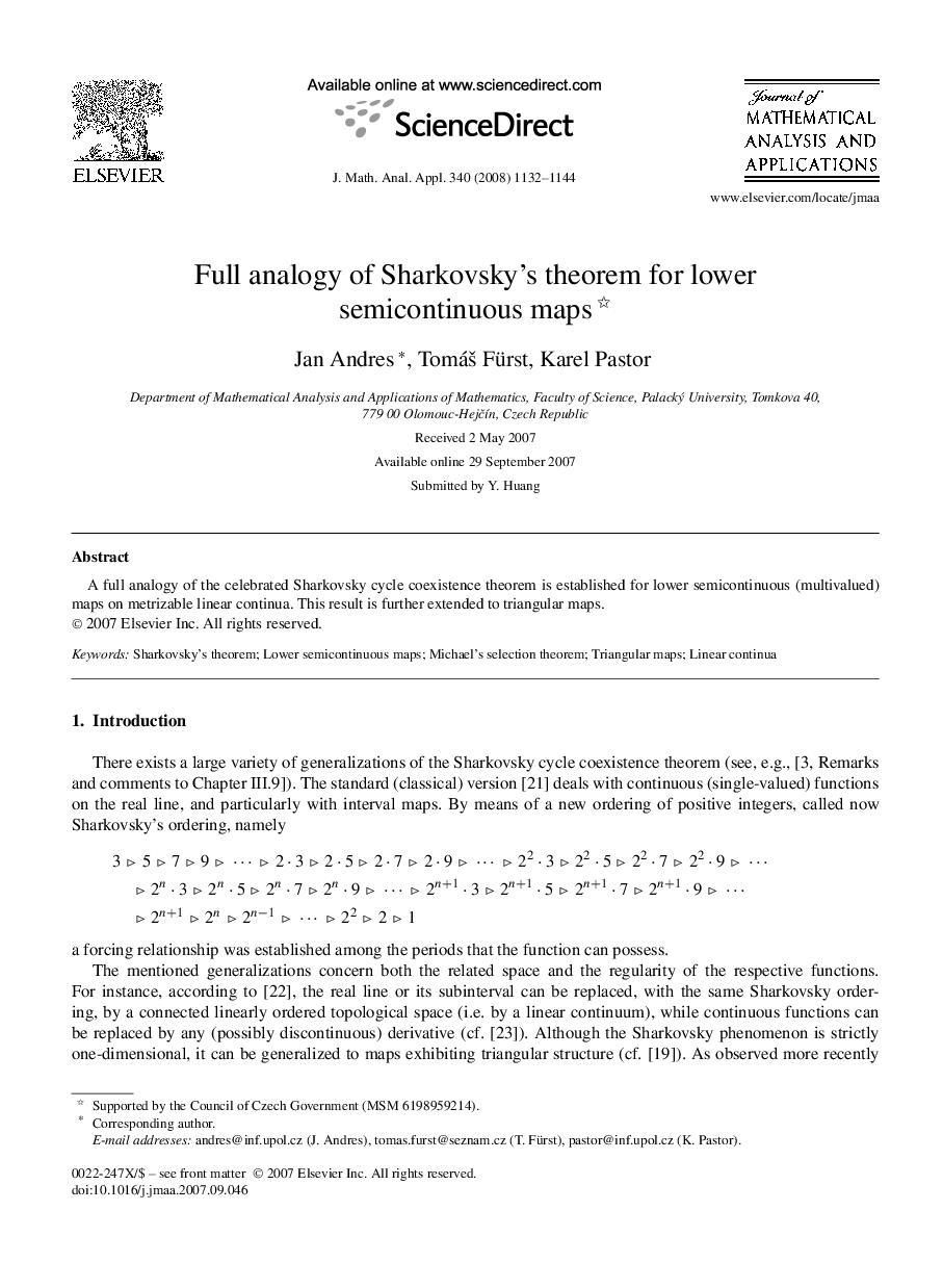 Full analogy of Sharkovsky's theorem for lower semicontinuous maps 