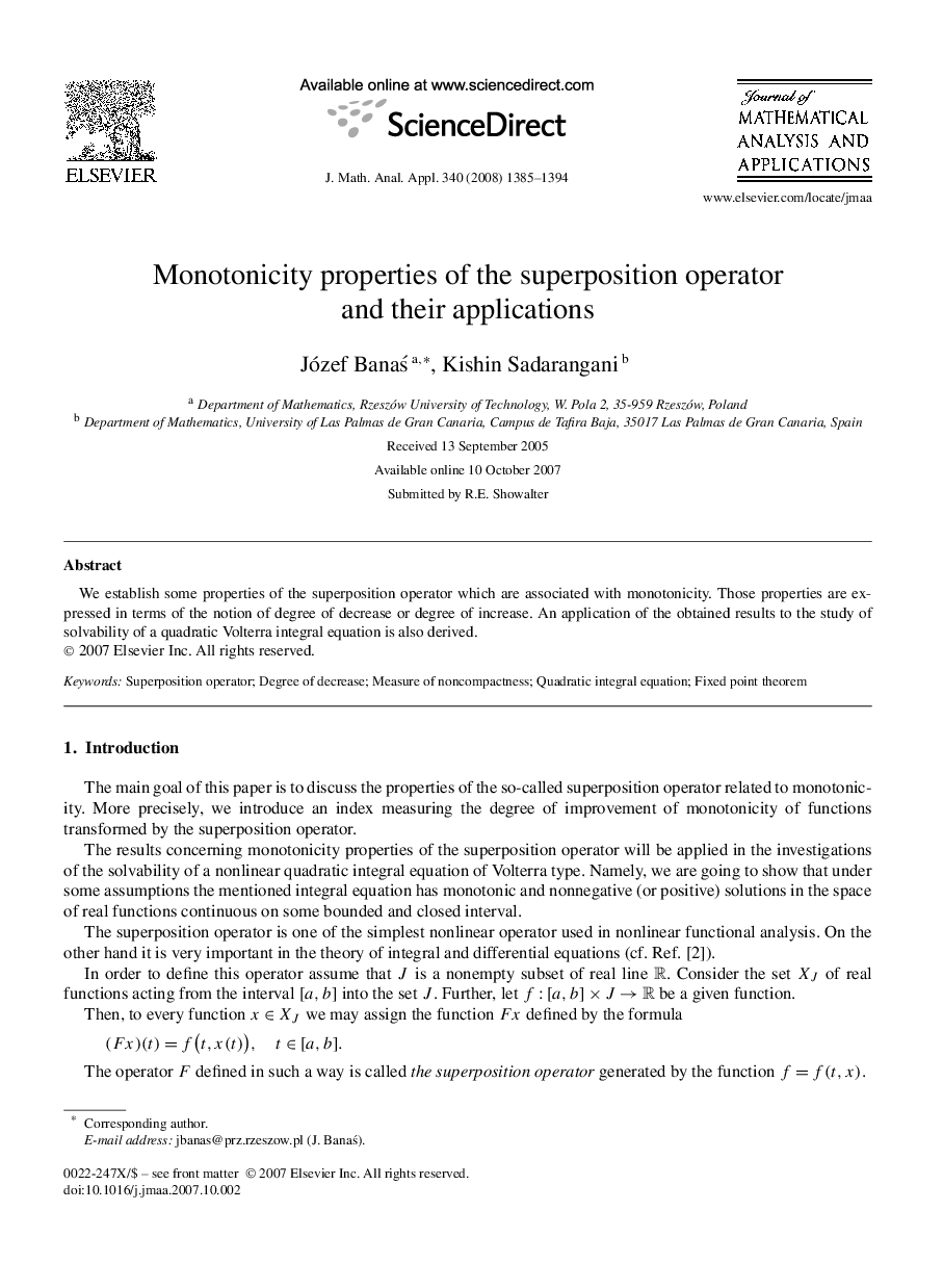 Monotonicity properties of the superposition operator and their applications