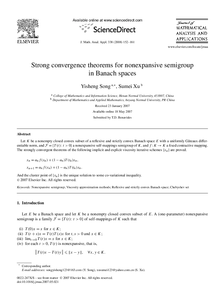 Strong convergence theorems for nonexpansive semigroup in Banach spaces