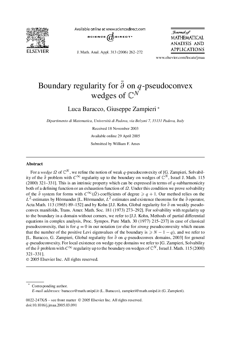 Boundary regularity for  on q-pseudoconvex wedges of CN