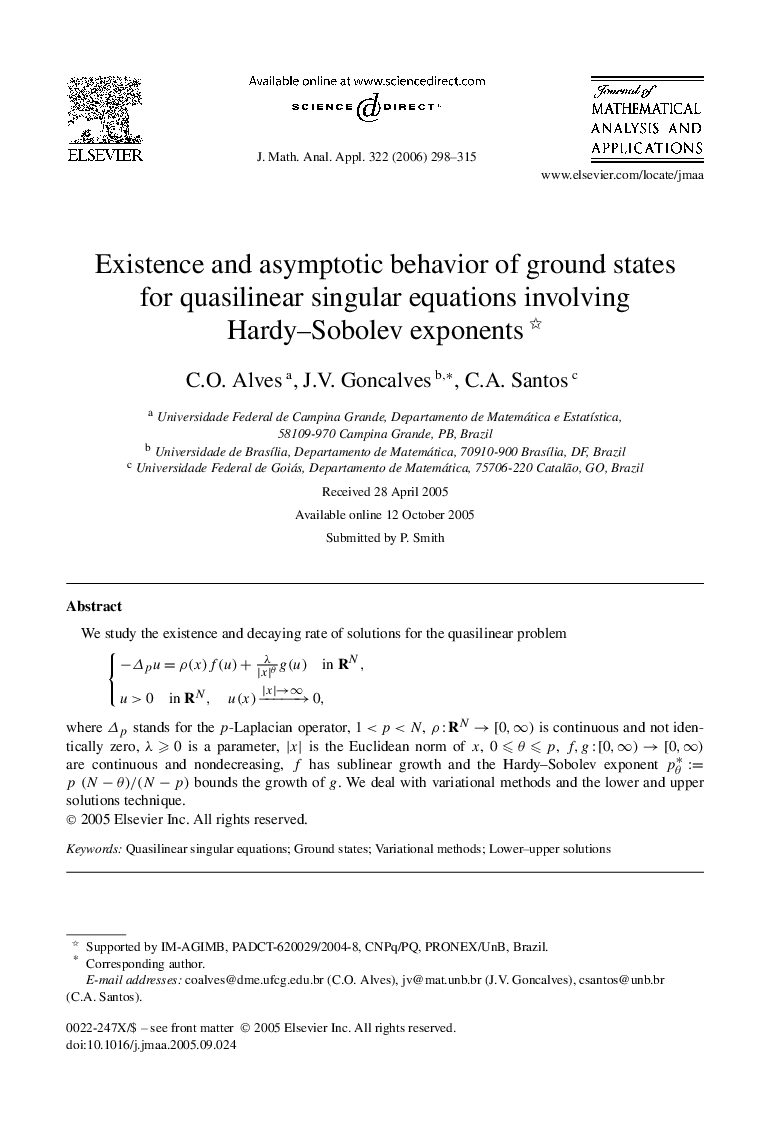 Existence and asymptotic behavior of ground states for quasilinear singular equations involving Hardy–Sobolev exponents 