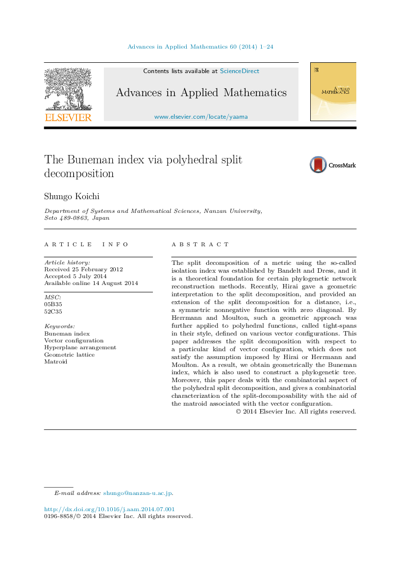 The Buneman index via polyhedral split decomposition