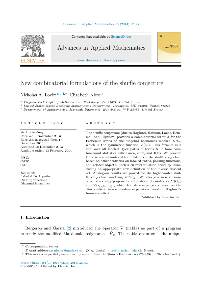 New combinatorial formulations of the shuffle conjecture