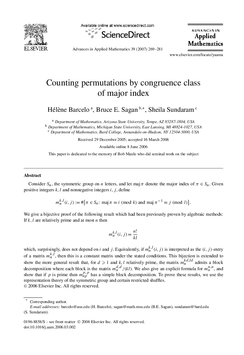 Counting permutations by congruence class of major index