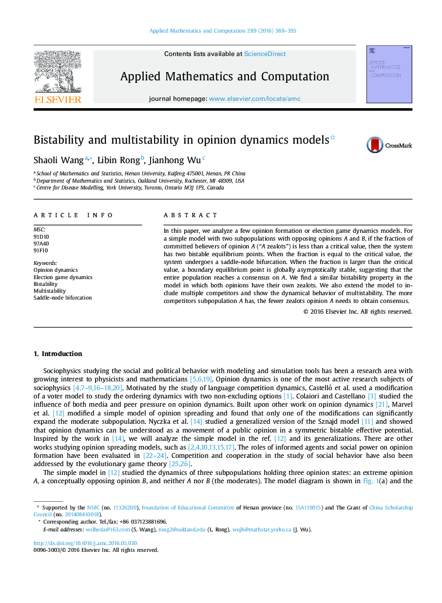 Bistability and multistability in opinion dynamics models 