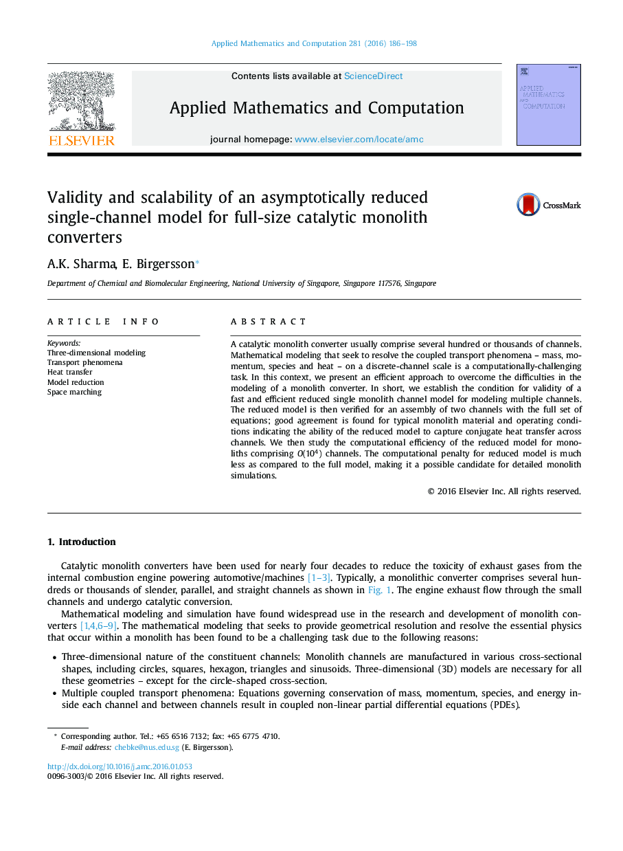 Validity and scalability of an asymptotically reduced single-channel model for full-size catalytic monolith converters