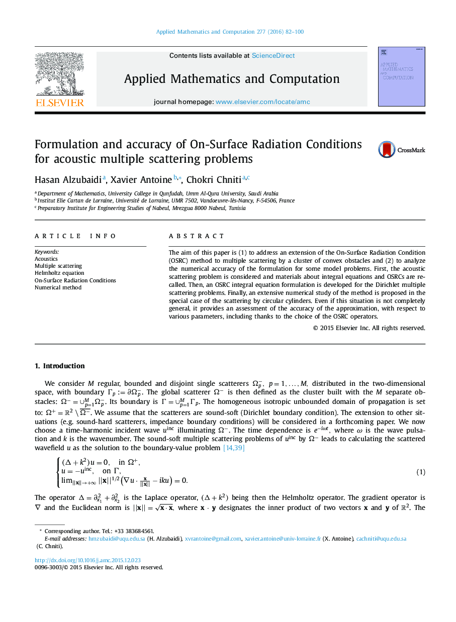 Formulation and accuracy of On-Surface Radiation Conditions for acoustic multiple scattering problems