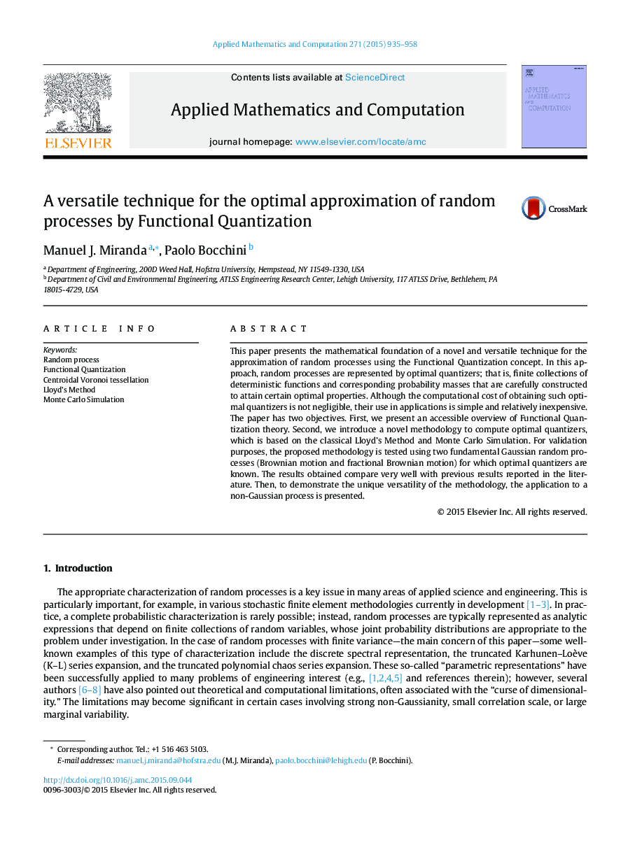 A versatile technique for the optimal approximation of random processes by Functional Quantization