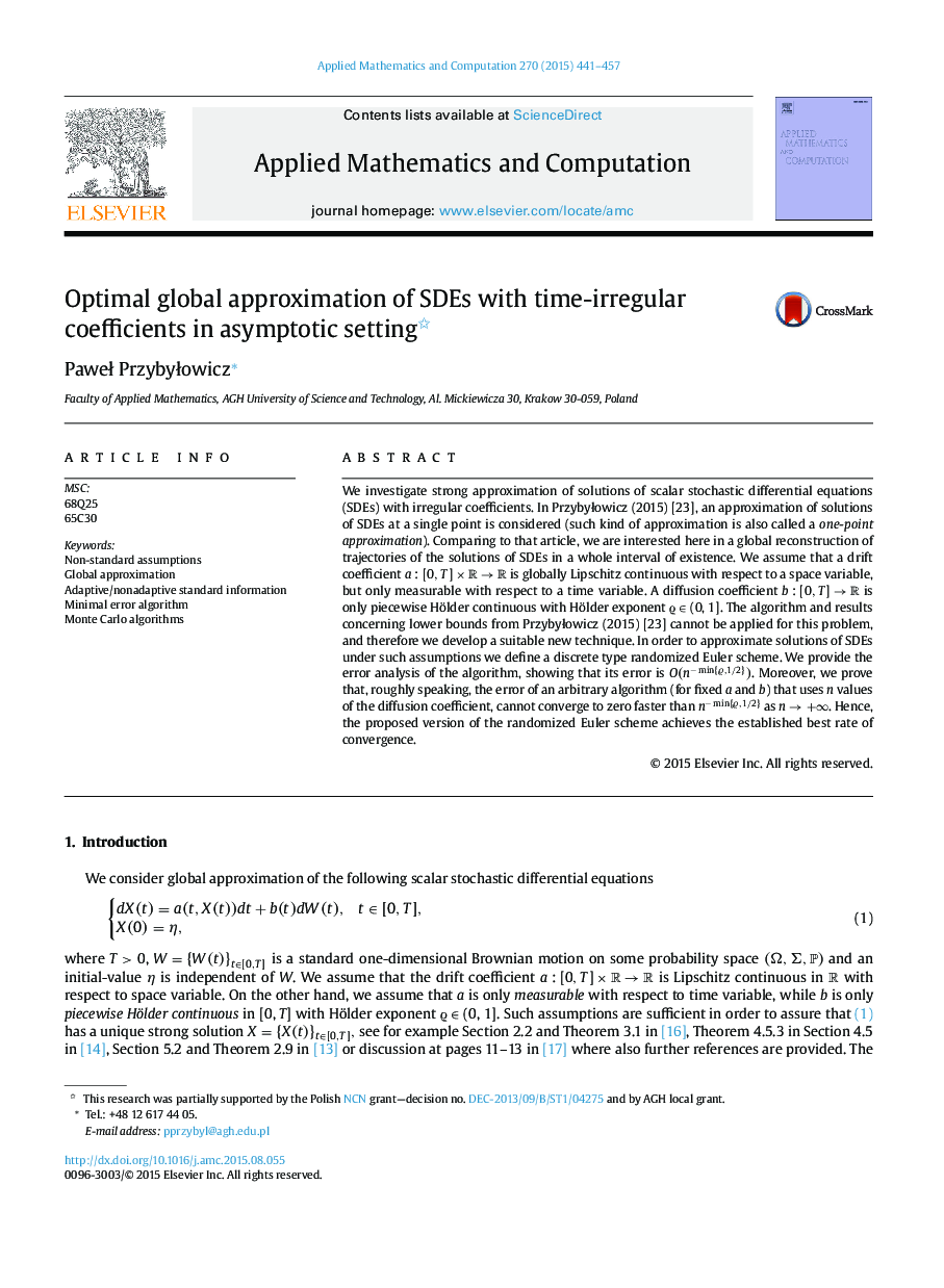 Optimal global approximation of SDEs with time-irregular coefficients in asymptotic setting