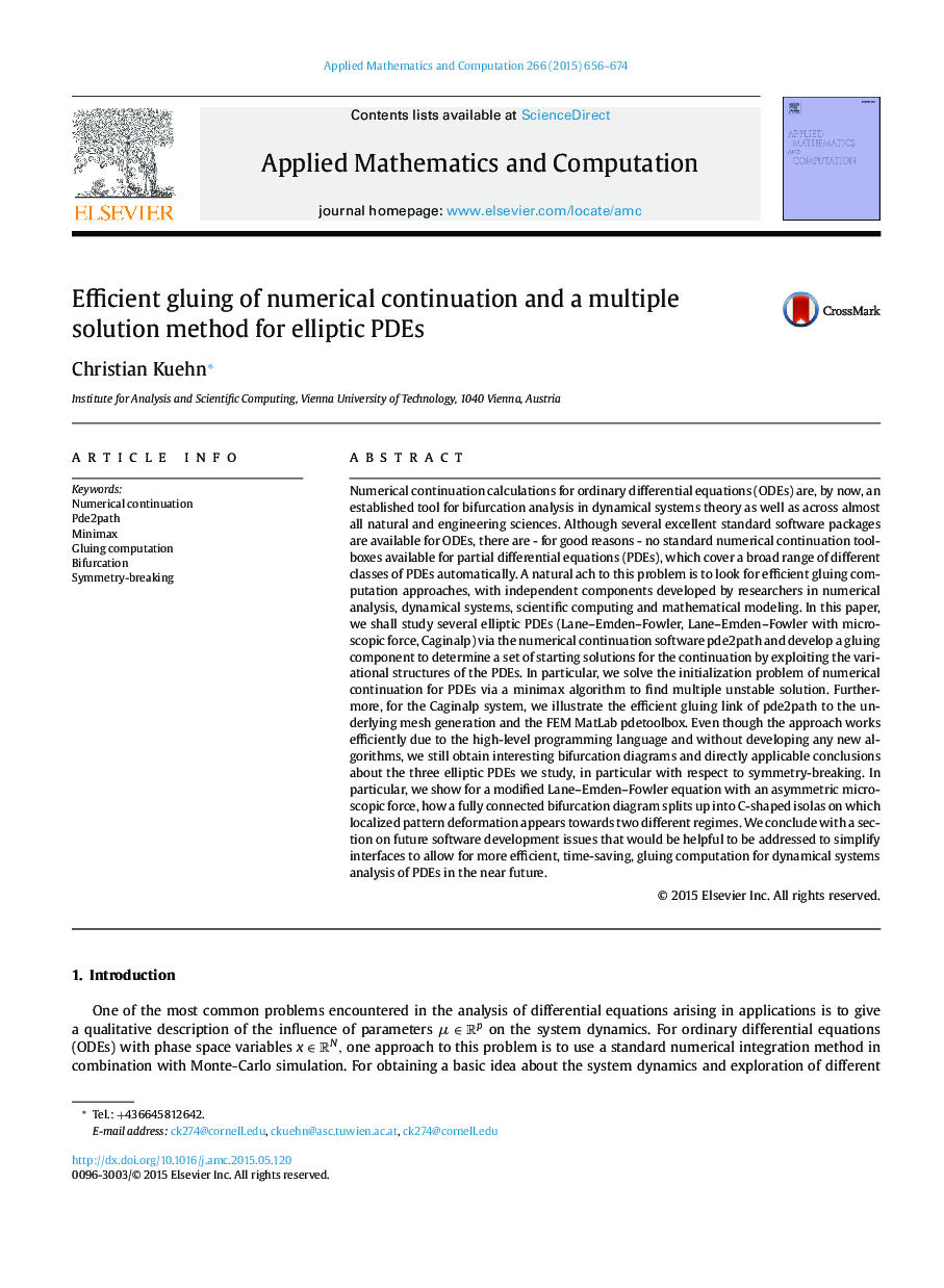 Efficient gluing of numerical continuation and a multiple solution method for elliptic PDEs