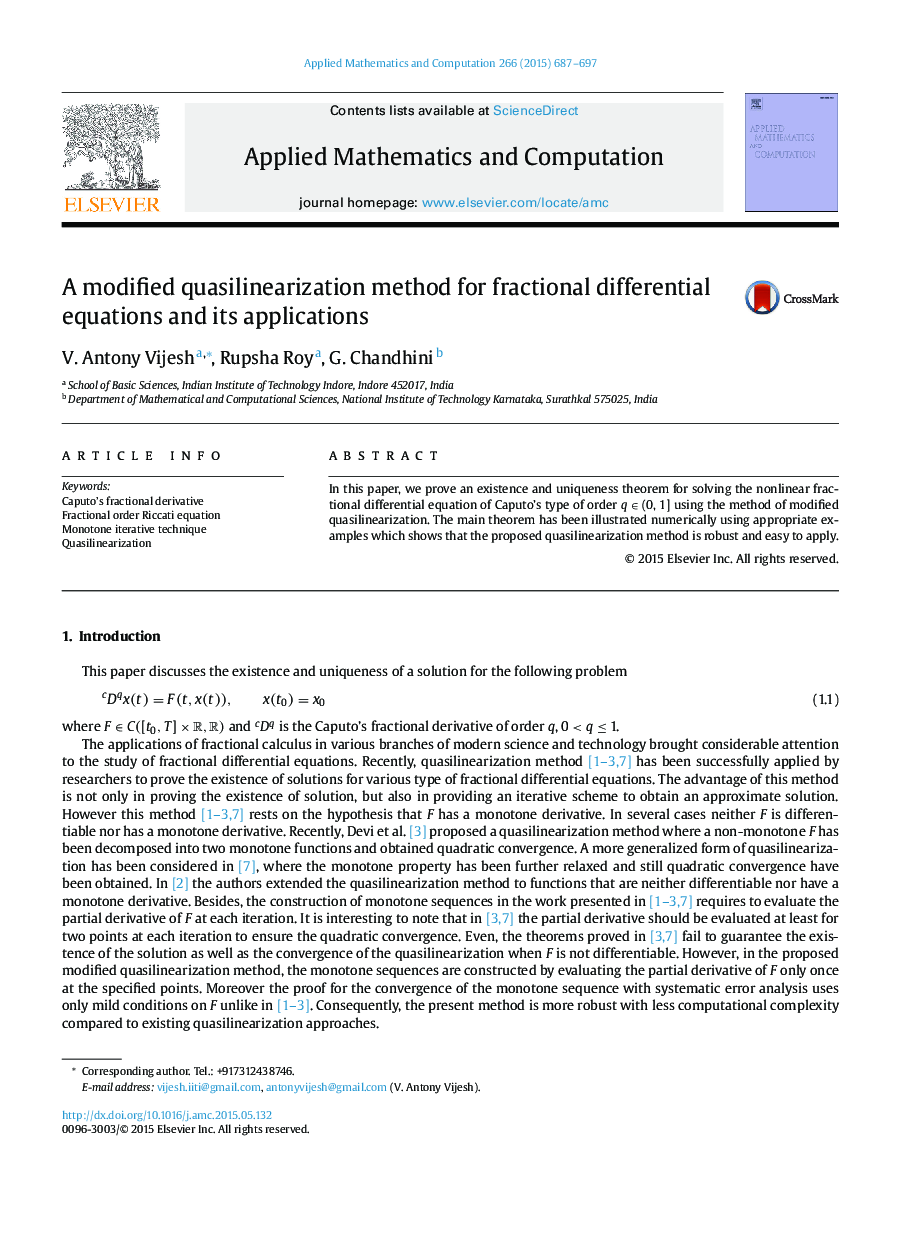 A modified quasilinearization method for fractional differential equations and its applications