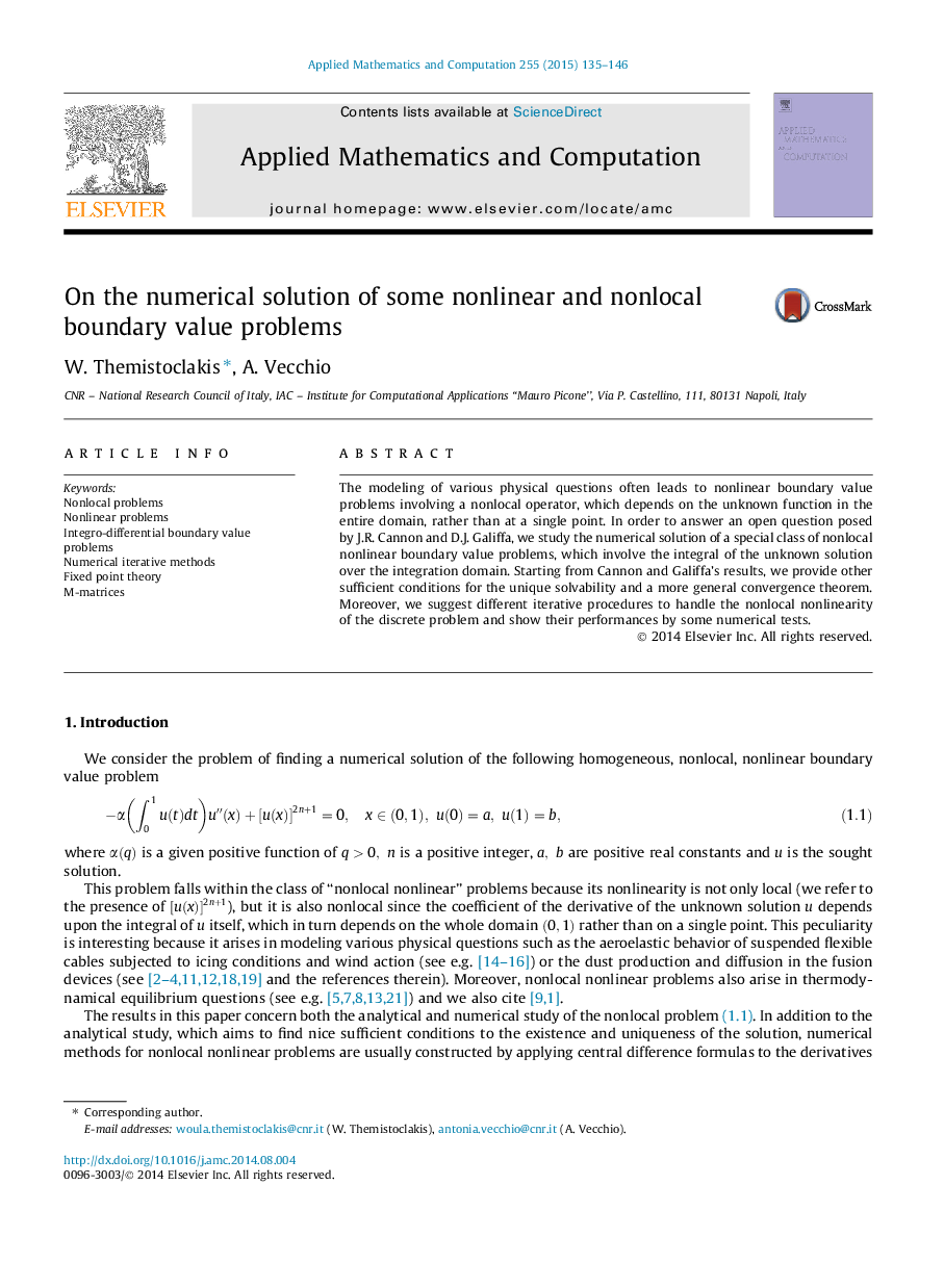 On the numerical solution of some nonlinear and nonlocal boundary value problems