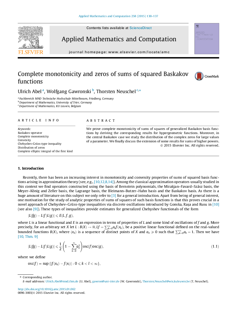 Complete monotonicity and zeros of sums of squared Baskakov functions