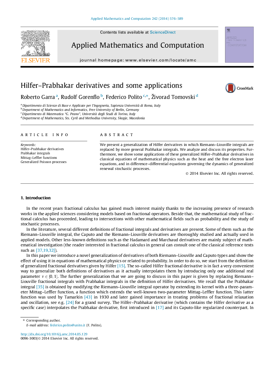 Hilfer–Prabhakar derivatives and some applications