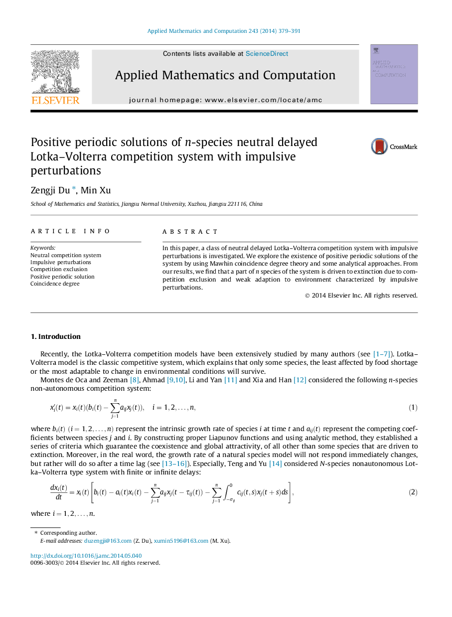 Positive periodic solutions of n-species neutral delayed Lotka–Volterra competition system with impulsive perturbations