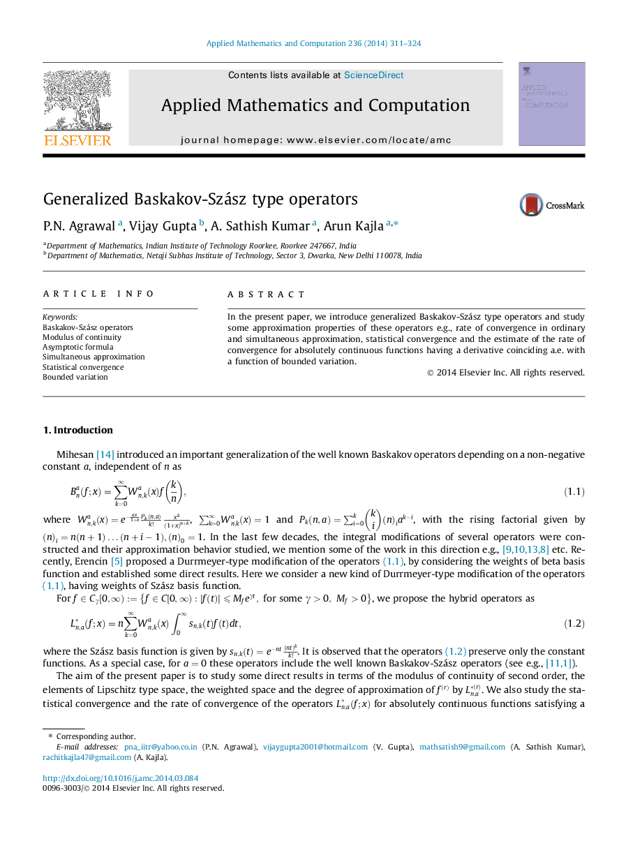 Generalized Baskakov-Szász type operators