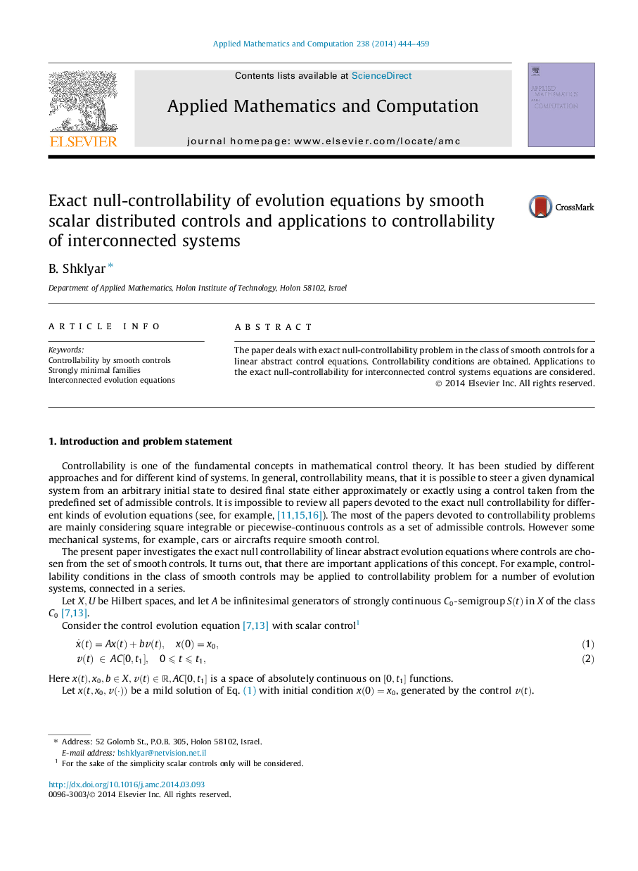Exact null-controllability of evolution equations by smooth scalar distributed controls and applications to controllability of interconnected systems