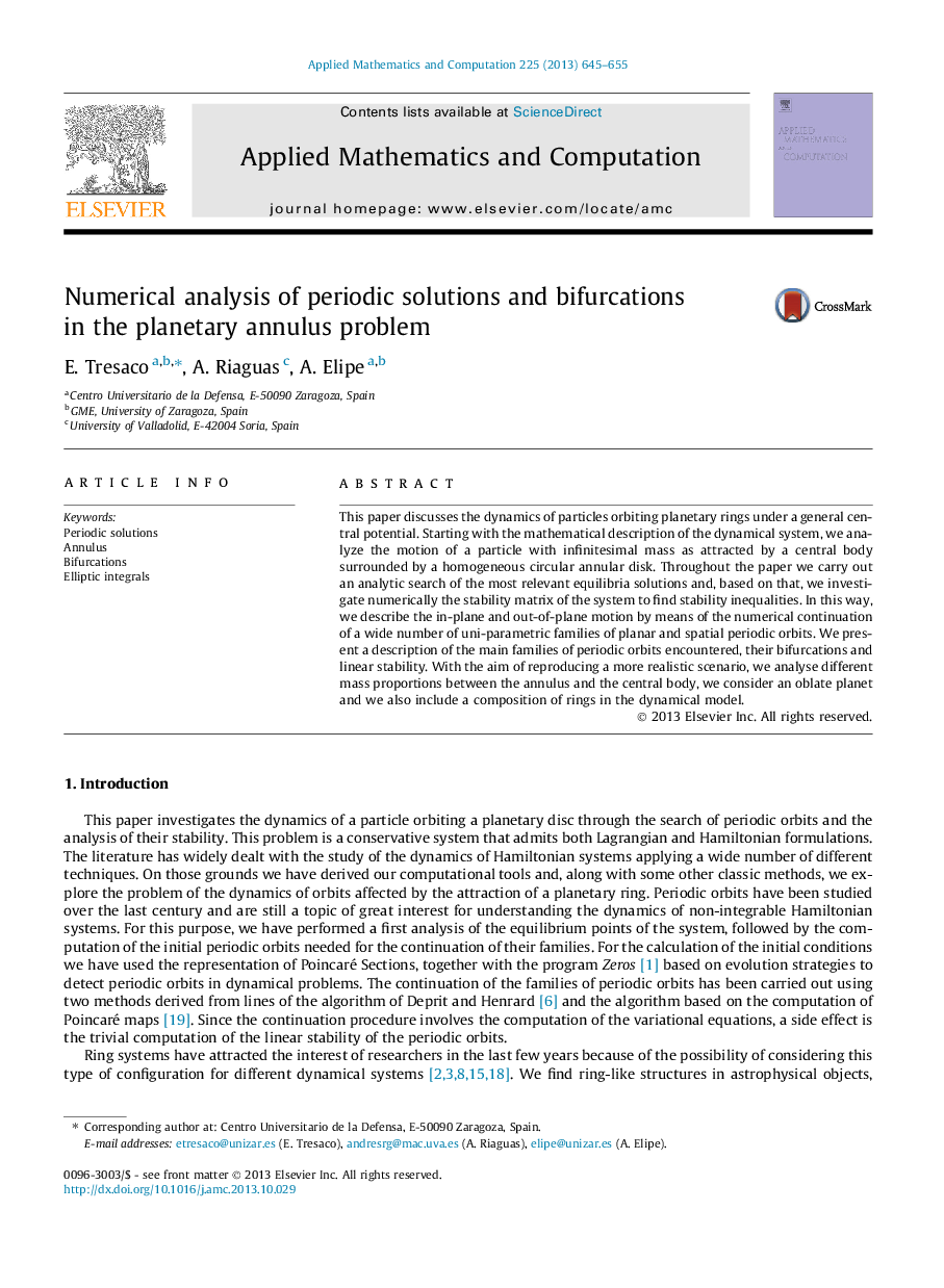 Numerical analysis of periodic solutions and bifurcations in the planetary annulus problem