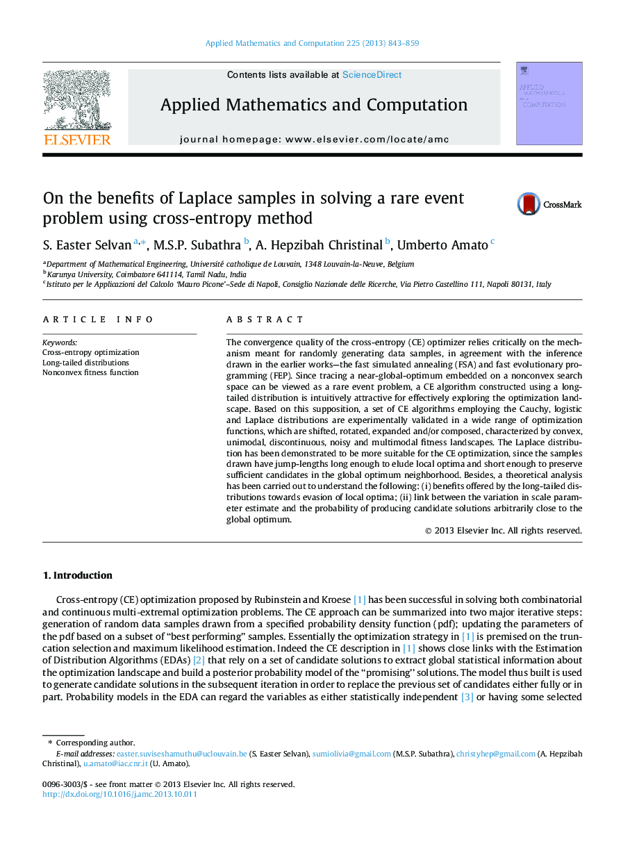 On the benefits of Laplace samples in solving a rare event problem using cross-entropy method