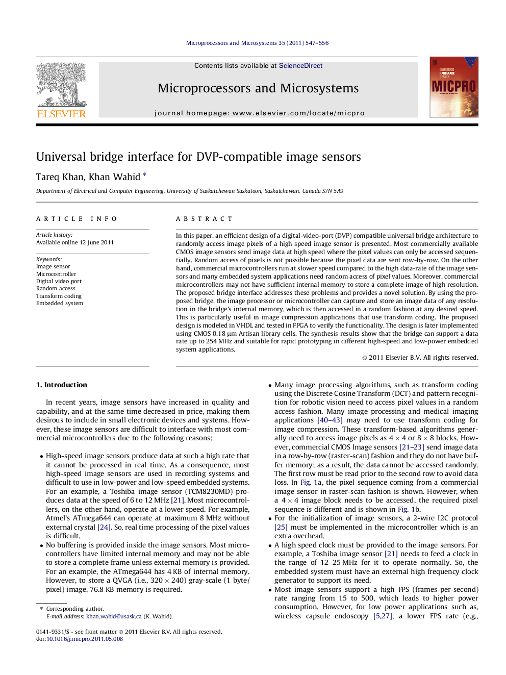 Universal bridge interface for DVP-compatible image sensors