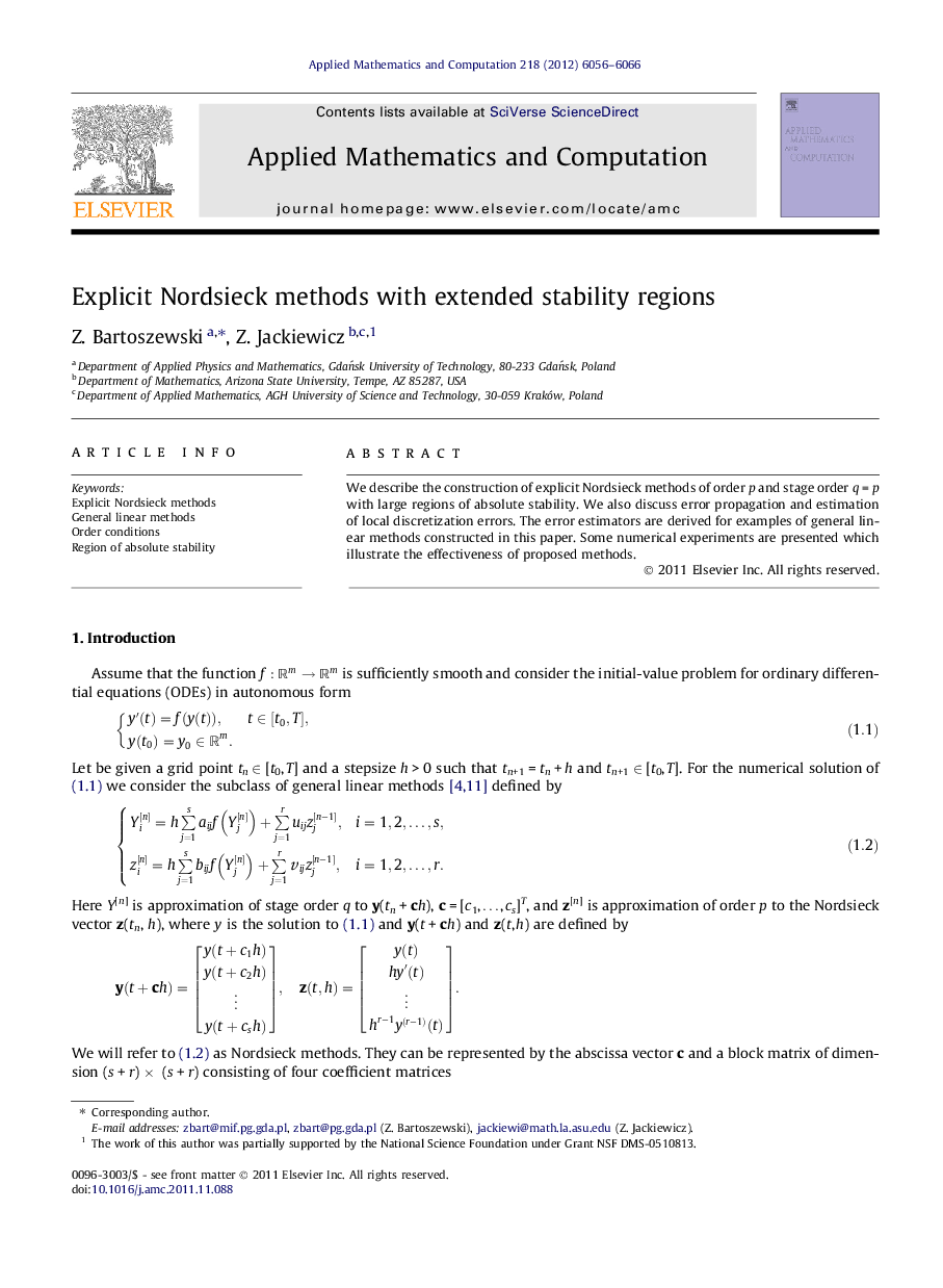 Explicit Nordsieck methods with extended stability regions