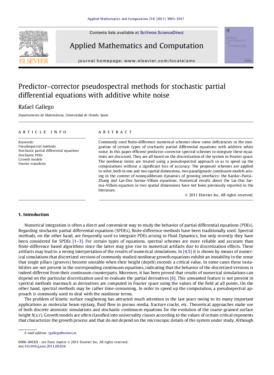 Predictor-corrector pseudospectral methods for stochastic partial differential equations with additive white noise