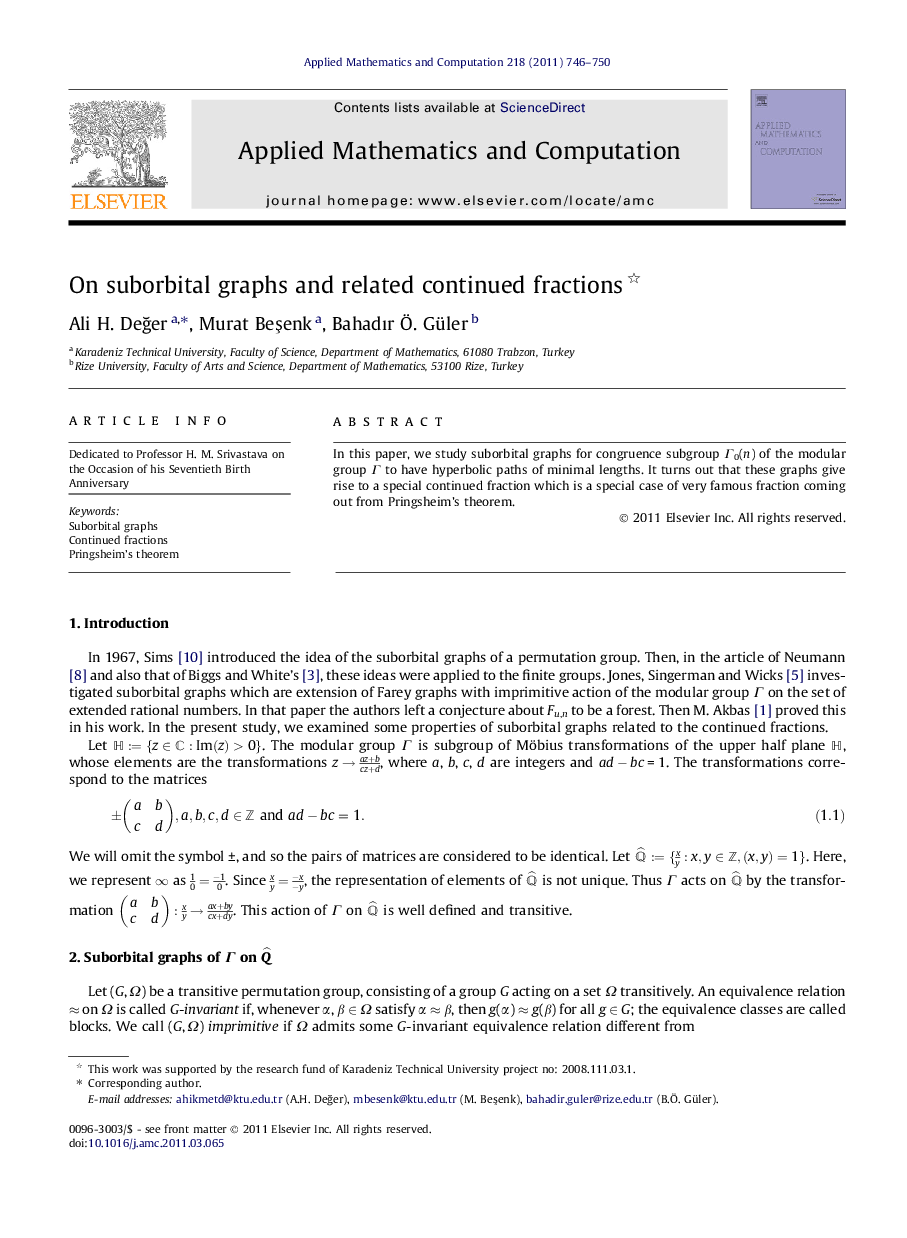 On suborbital graphs and related continued fractions 