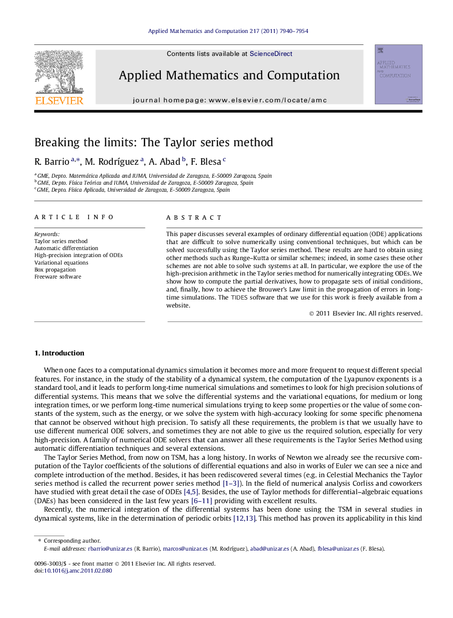 Breaking the limits: The Taylor series method