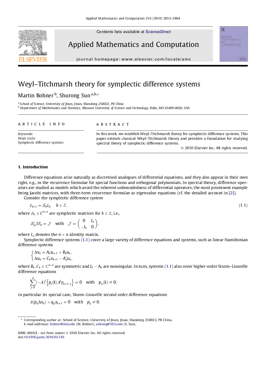 Weyl-Titchmarsh theory for symplectic difference systems