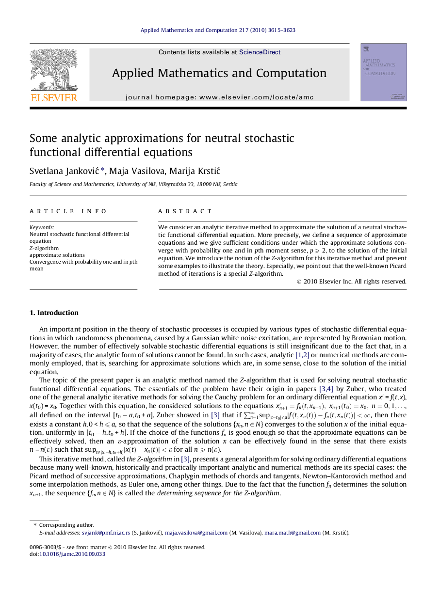 Some analytic approximations for neutral stochastic functional differential equations