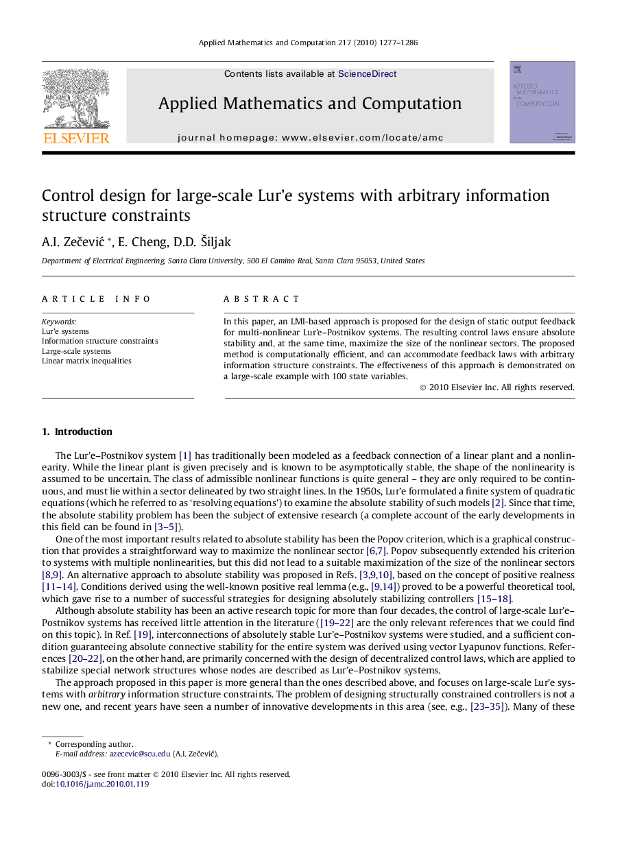 Control design for large-scale Lur'e systems with arbitrary information structure constraints