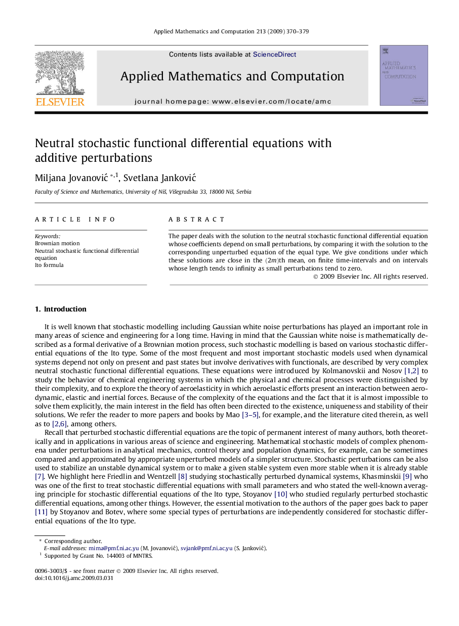 Neutral stochastic functional differential equations with additive perturbations