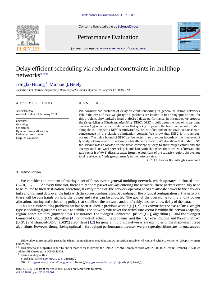 Delay efficient scheduling via redundant constraints in multihop networks 