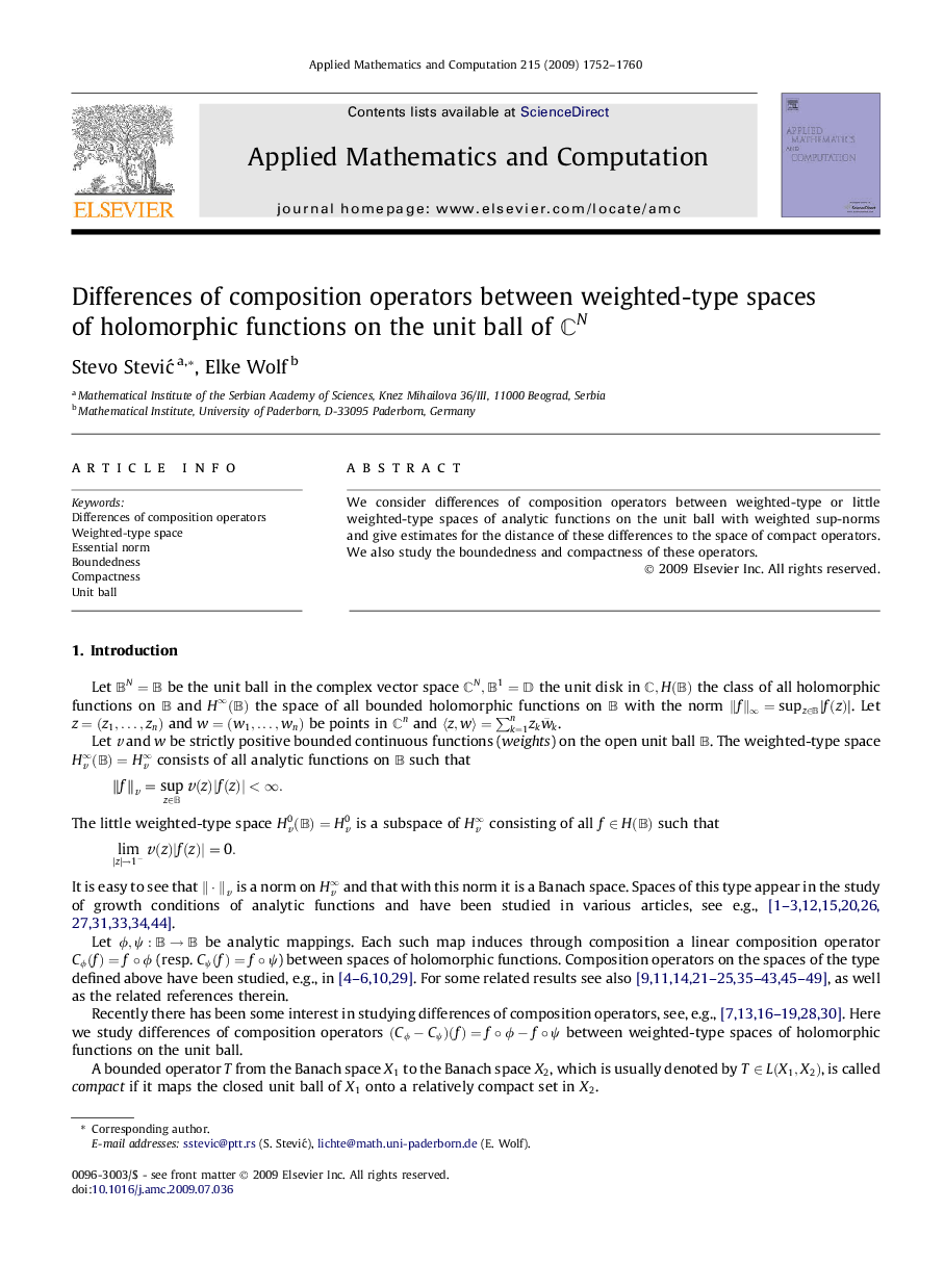 Differences of composition operators between weighted-type spaces of holomorphic functions on the unit ball of CNCN