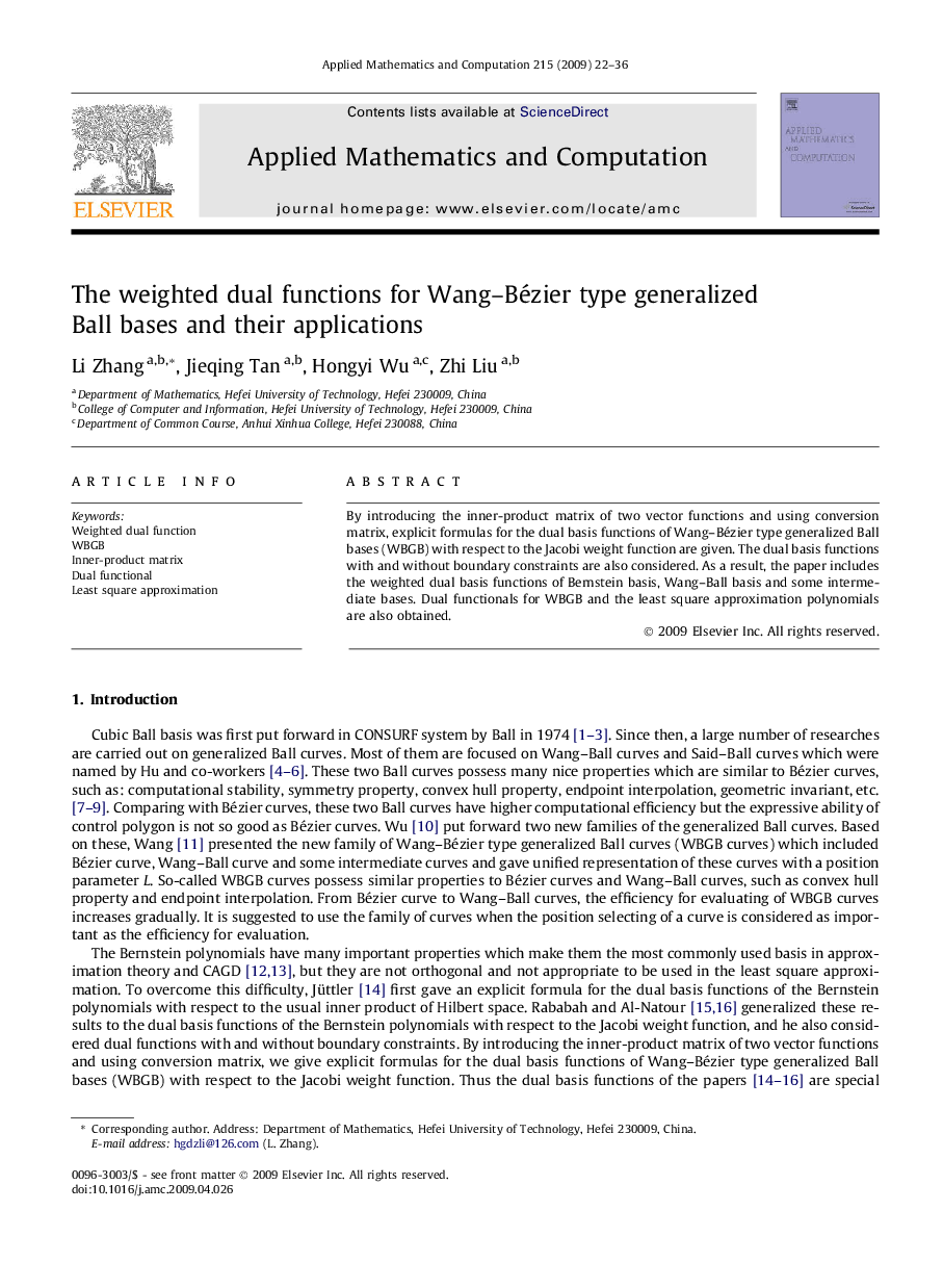 The weighted dual functions for Wang–Bézier type generalized Ball bases and their applications