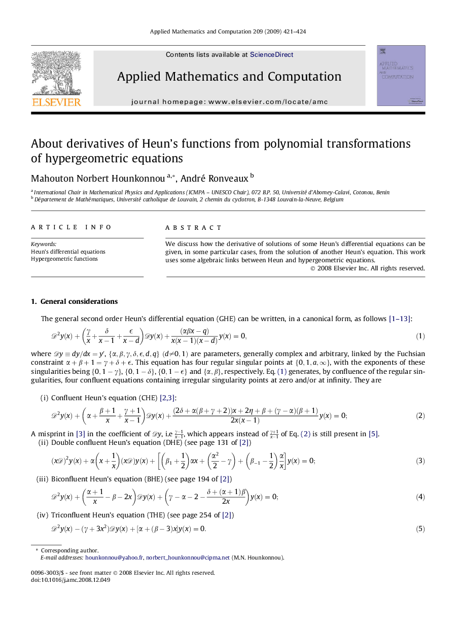 About derivatives of Heun’s functions from polynomial transformations of hypergeometric equations