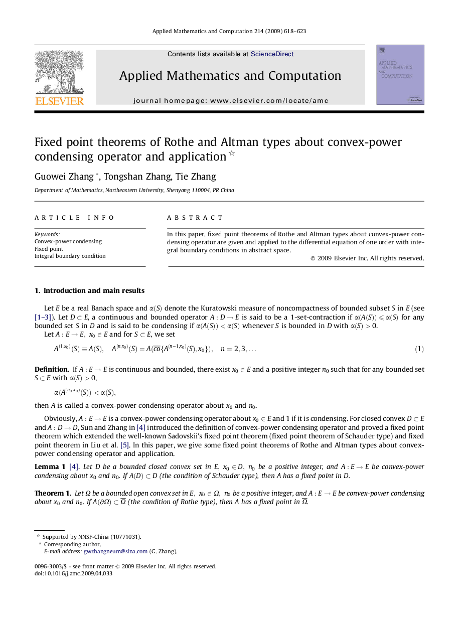 Fixed point theorems of Rothe and Altman types about convex-power condensing operator and application