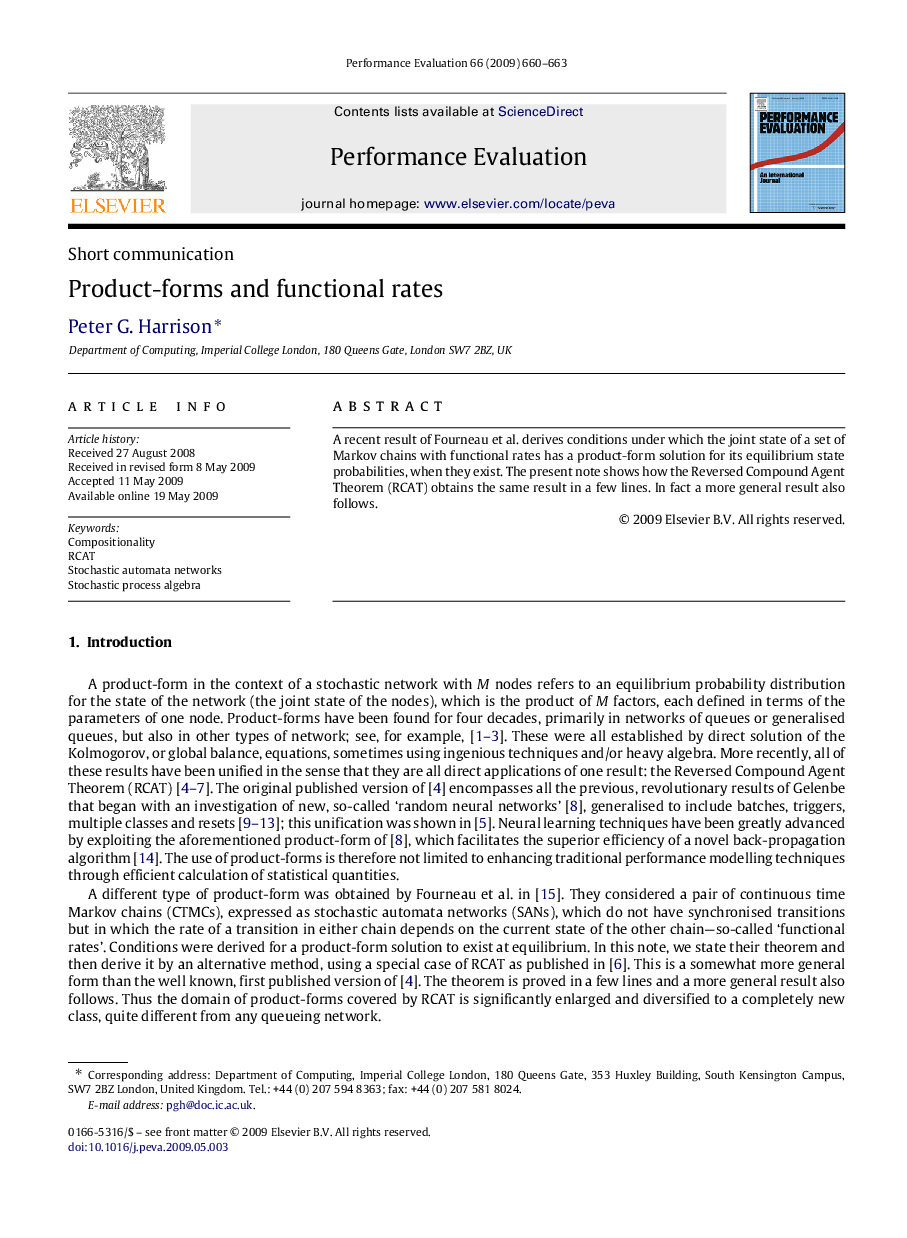 Product-forms and functional rates