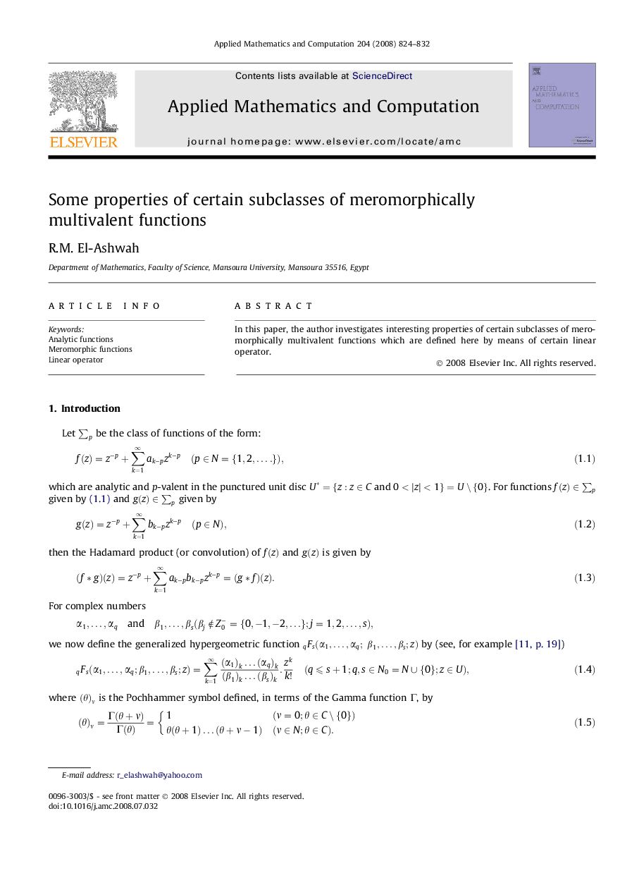 Some properties of certain subclasses of meromorphically multivalent functions