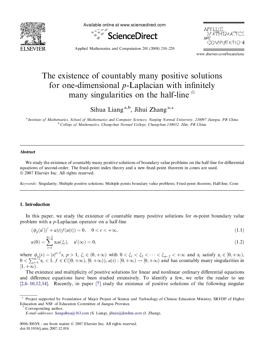 The existence of countably many positive solutions for one-dimensional p-Laplacian with infinitely many singularities on the half-line 