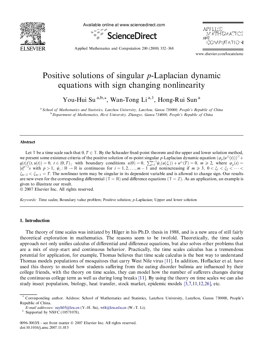 Positive solutions of singular p-Laplacian dynamic equations with sign changing nonlinearity