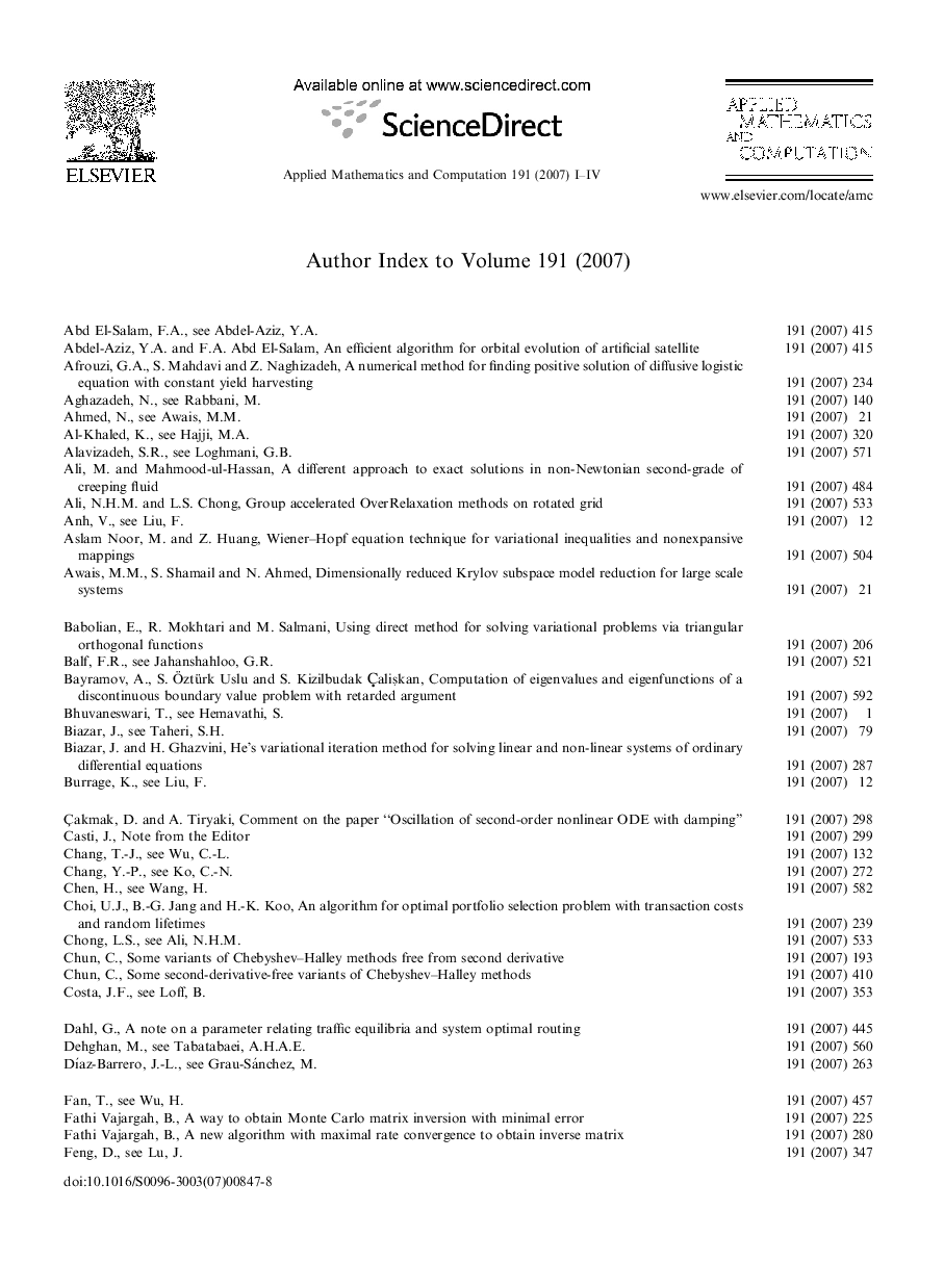 Author Index to Volume