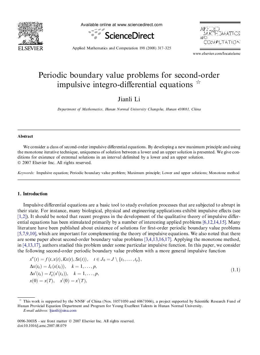 Periodic boundary value problems for second-order impulsive integro-differential equations 