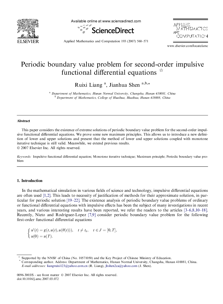 Periodic boundary value problem for second-order impulsive functional differential equations 