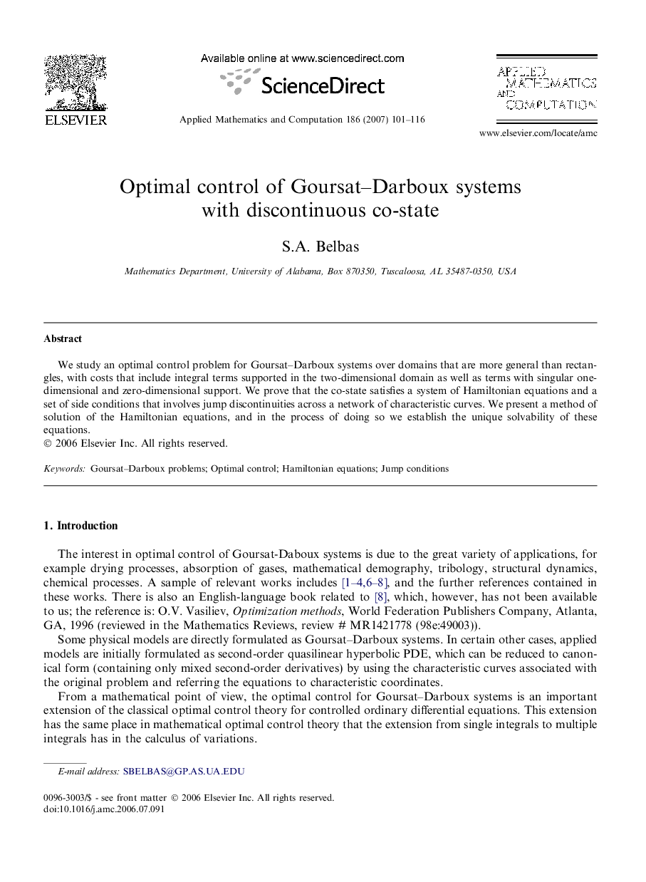 Optimal control of Goursat-Darboux systems with discontinuous co-state